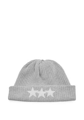 Chrome Hearts star-patch beanie hat - Grey