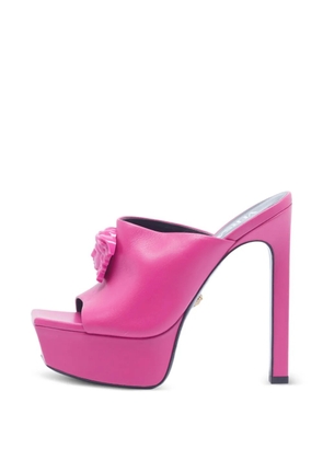 Versace Pre-Owned La Medusa-plaque mules - Pink