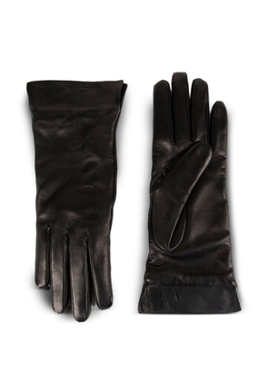 Ann Demeulemeester leather gloves - Black