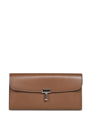 TOTEME T-lock leather wallet - Brown