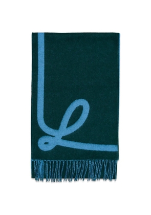 LOEWE fringed-hem scarf - Green