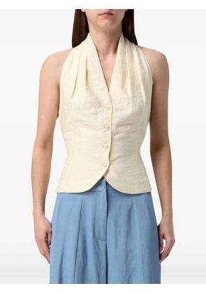 Tela V-neck single-breasted waistcoat - Neutrals