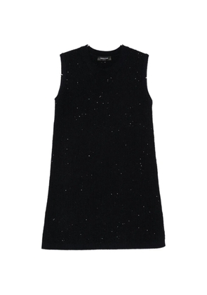 Fabiana Filippi sequin-embellished knitted mini dress - Black