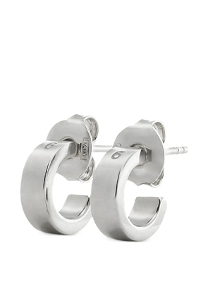 MM6 Maison Margiela logo-engraved hoop earrings - Silver