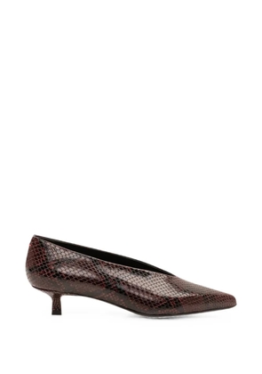 Aeyde Clara snake-print pumps - Red