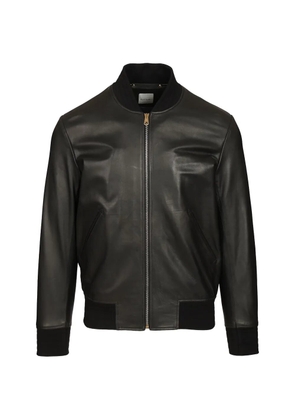 Paul Smith leather bomber jacket - Black