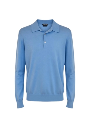 TOM FORD long-sleeve polo shirt - Blue