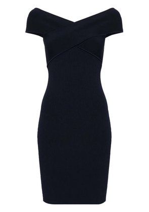 Michael Michael Kors crossover-straps ribbed minidress - Blue