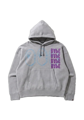 A BATHING APE® logo-print hoodie - Grey