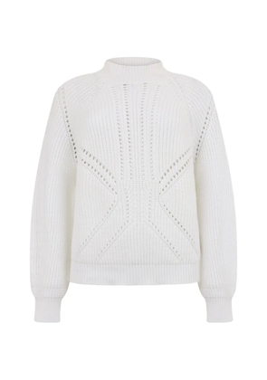 Moorer pointelle-knit high-neck sweater - White