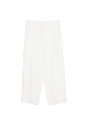 Posse Harriet eyelet-embroidered trousers - White