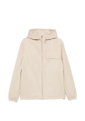 SANDRO logo-detail zip-up jacket - Neutrals