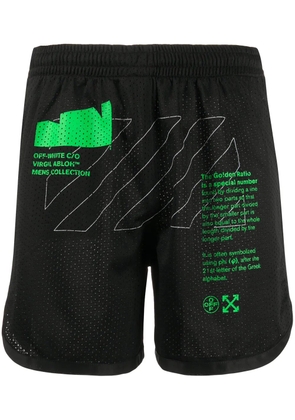 Off-White graphic print shorts - Black