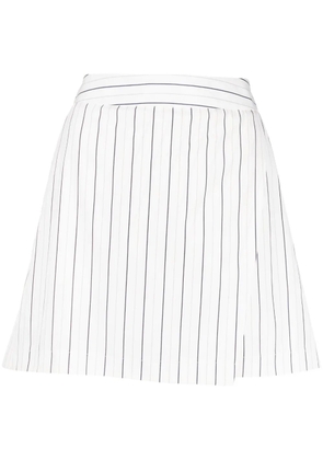 Palmer//Harding stripe-print skirt-overlay shorts - Neutrals