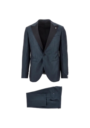 Luigi Bianchi peak-lapel single-breasted wool suit - Green
