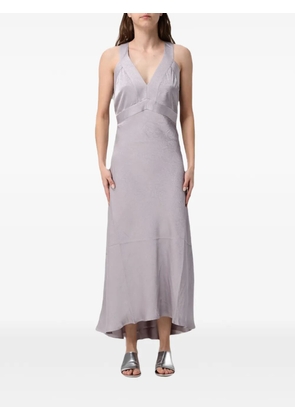 BOSS Danden floral-jacquard asymmetric dress - Purple