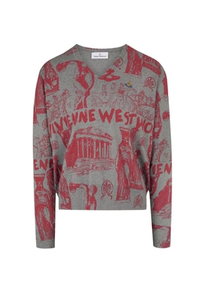 Vivienne Westwood Julian Orb-embroidery V-neck sweater - Grey