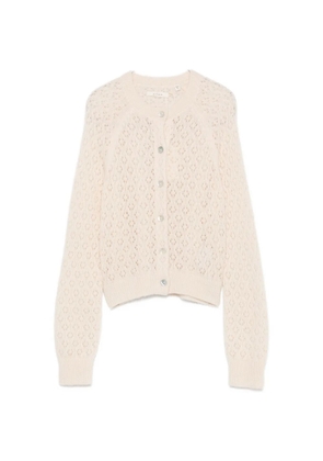 DÔEN Petra pointelle-knit cardigan - Neutrals