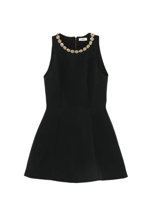 SANDRO embellished-neck sleeveless mini dress - Black