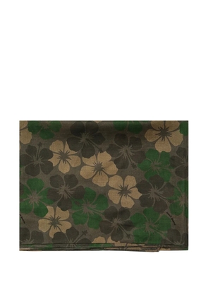 MC2 Saint Barth hibiscus-print tie-waist sarong skirt - Brown