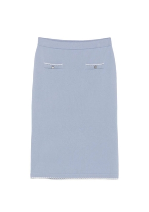 Tory Burch scalloped wool skirt - Blue