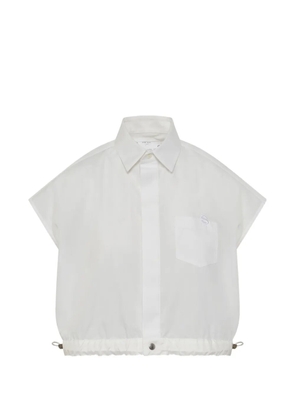 sacai drawstring-hem poplin shirt - White