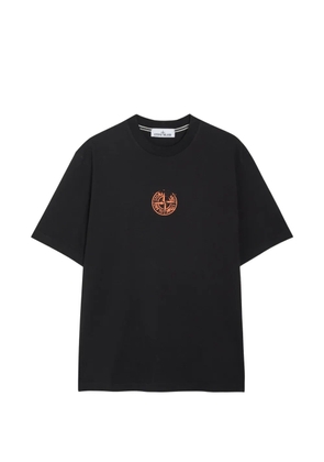 Stone Island logo-print cotton T-shirt - Black