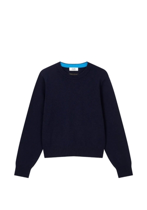 TOMBOY ribbed-trim crew-neck sweater - Blue