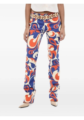 DSQUARED2 patterned cut-out trousers - Blue