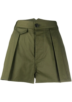 DSQUARED2 high-rise pleated shorts - Green