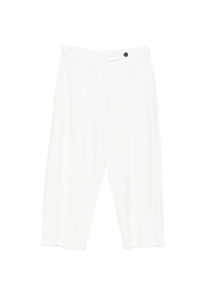 Liviana Conti pressed-crease button-detail trousers - Neutrals