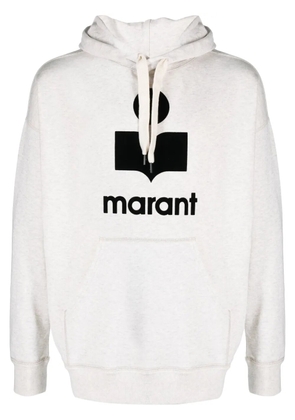 MARANT Miley logo-print hoodie - Grey