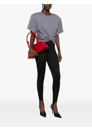 Magda Butrym knotted cropped T-shirt - Grey