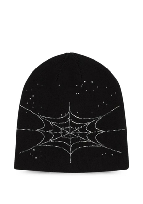 SP5DER rhinestone-embellished beanie hat - Black