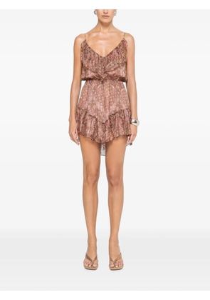 NISSA floral-print silk mini dress - Pink