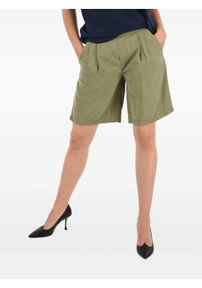 Woolrich pleated elastic-waist shorts - Green