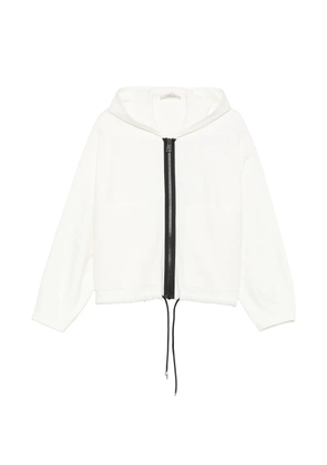 Liviana Conti zip-fastening hoodie - Neutrals