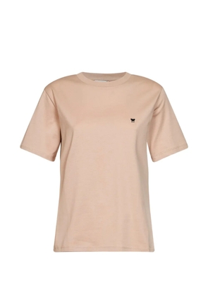 Weekend Max Mara logo-embroidered cotton T-shirt - Neutrals