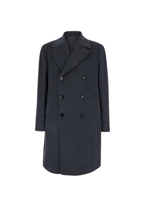 Tagliatore strap-detail double-breasted coat - Grey