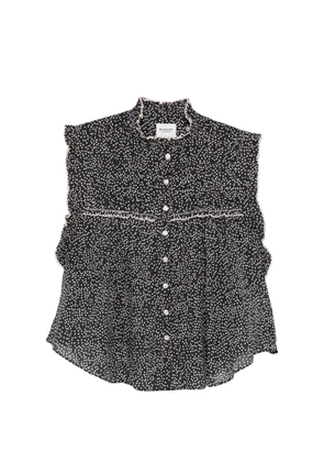 MARANT ÉTOILE Dersia polka-dot blouse - Black
