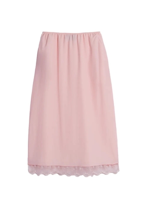 Simone Rocha lace-trim negligee midi skirt - Pink