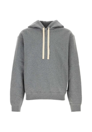 Jil Sander drawstring-hood cotton hoodie - Grey