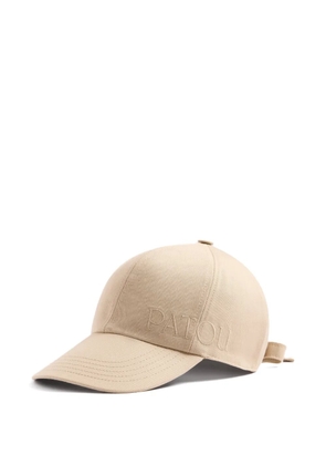 Patou knot embroidered-logo cap - Neutrals
