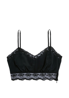 Simone Rocha lace-trim negligee bralette - Black