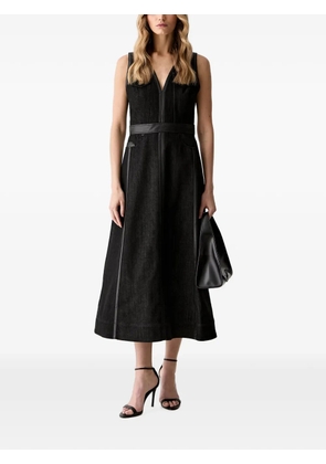 Karl Lagerfeld panelled midi dress - Black