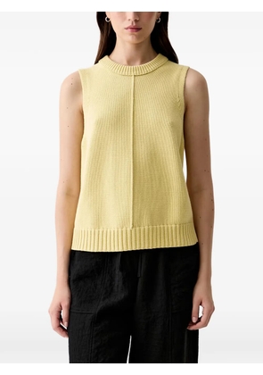 Barbour Avon raised-seam ribbed-trim sleeveless sweater - Yellow
