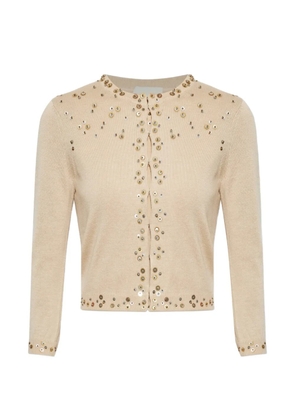 ISABEL MARANT Amaria sequin-embellished cardigan - Neutrals