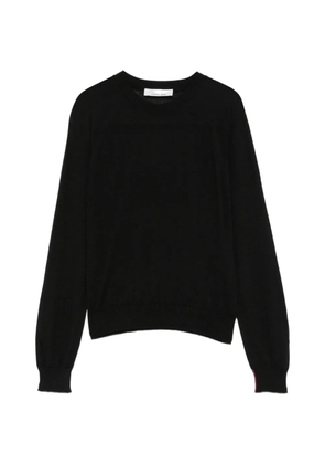 Liviana Conti crew-neck raglan-sleeve jumper - Black