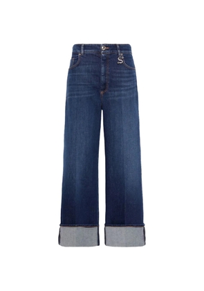 Sportmax Dufo turn-up wide-leg jeans - Blue