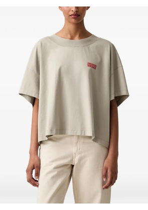 American Vintage Gixy cropped cotton T-shirt - Grey
